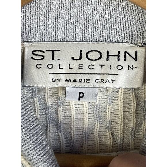 Vintage St. John By Marie Gray Sweater Women’s P Santana Knit Quiet Luxury - Picture 2 of 15